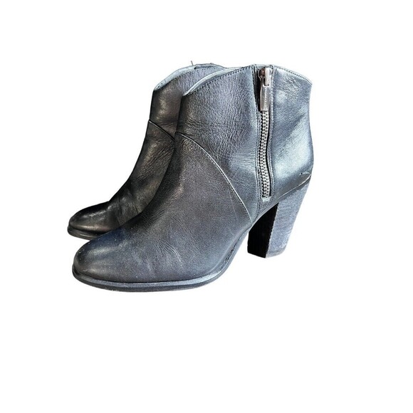Vince Vero Cuoio Womens Size 6M Leather Ankle Boots Made In Italy - Picture 1 of 8